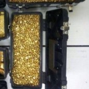 95.96 purity gold dust and bars, uncut diamonds