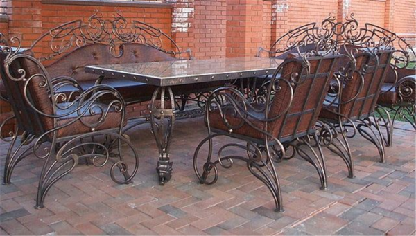 Мебель уличная кованая для дома и сада на заказ 6