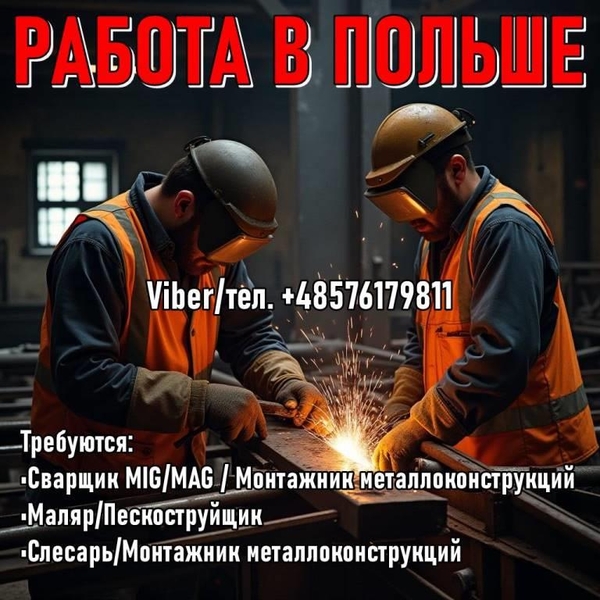 Работа в Польше. Слесари,  сварщики,  маляры,  монтажники. 